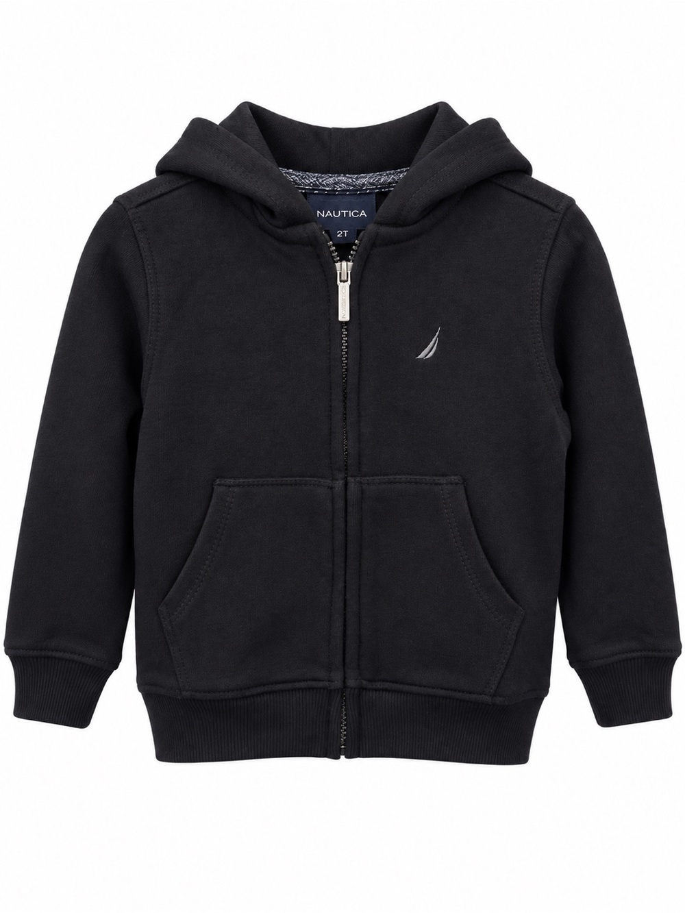 Nautica Kids Black Zip-Up Hooded Sweatshirt